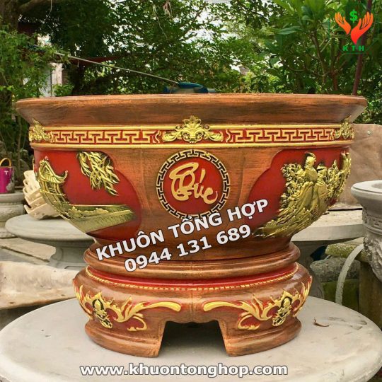 Khuôn chậu tròn 70 chân lùn