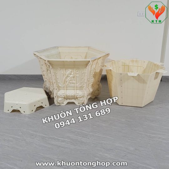 khuôn chậu lục giác 90 abs