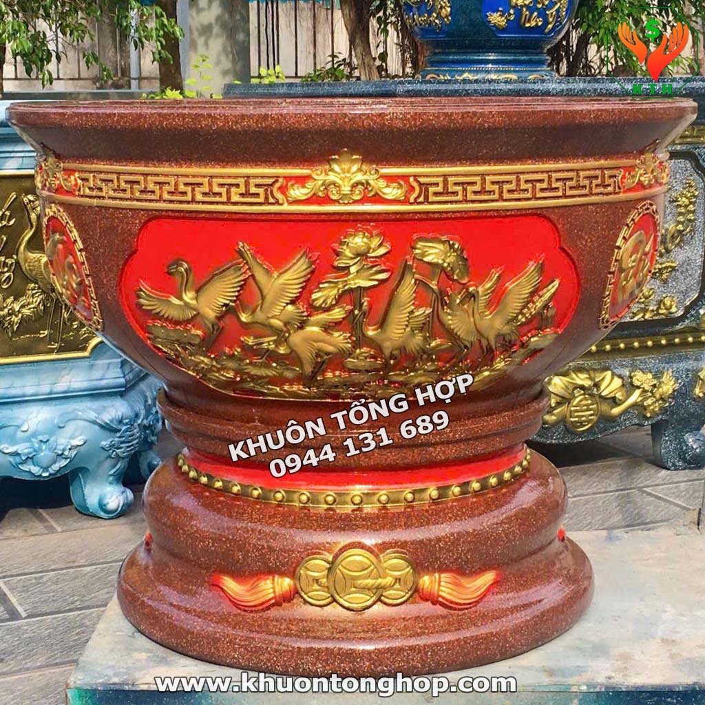 khuôn chậu tròn 80 đôn xoay