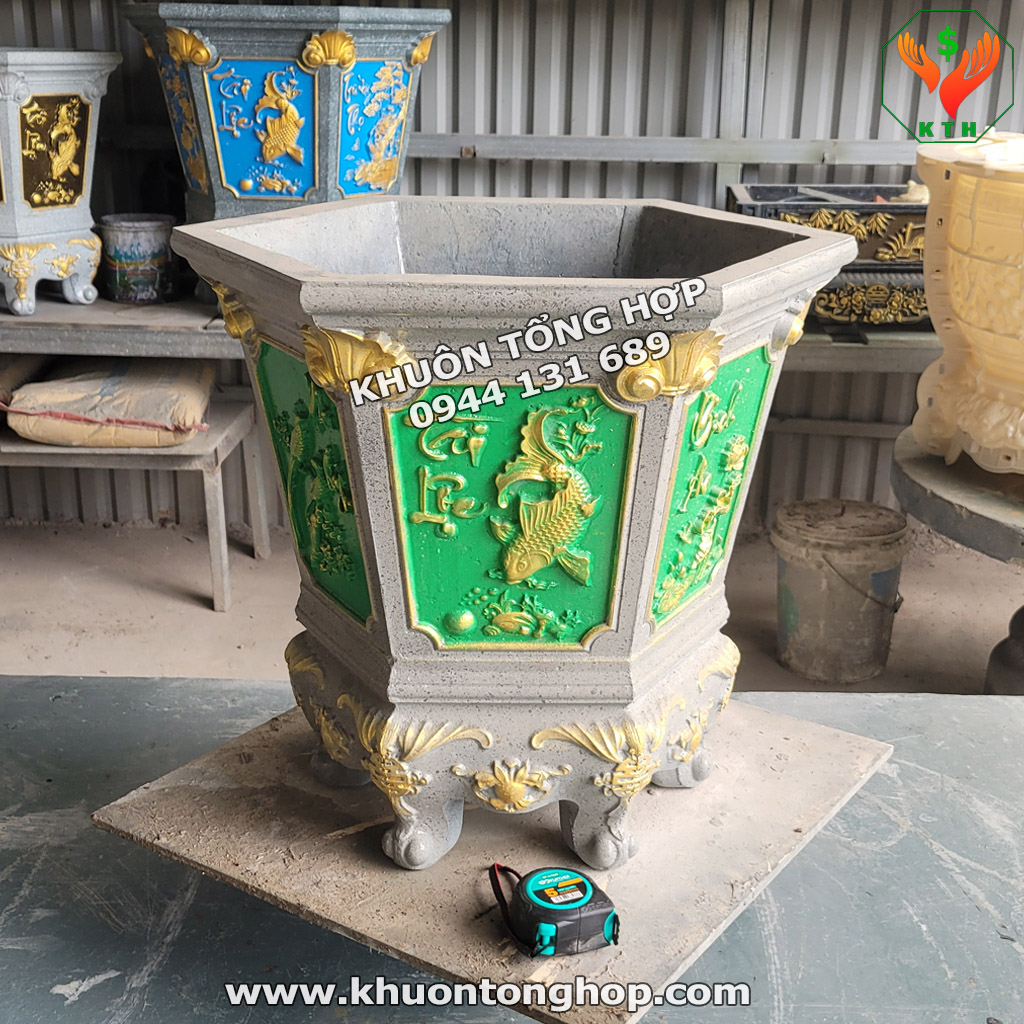 khuôn chậu lục giác 47