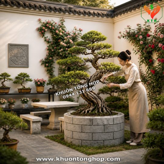 khuôn ghép bồn cây