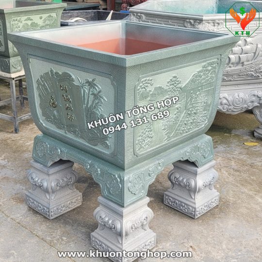 Khuôn chậu vuông 90 giả cổ
