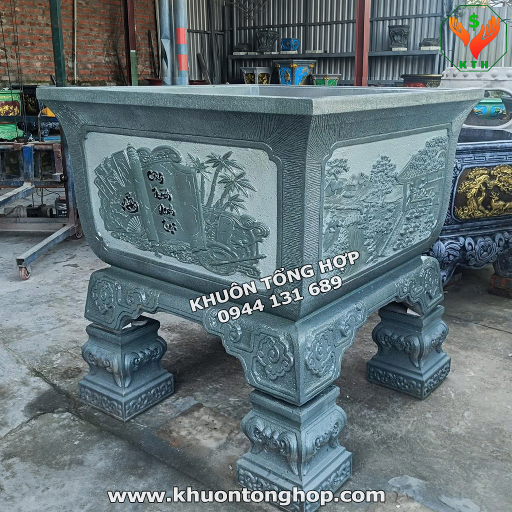 Khuôn chậu vuông 110 giả cổ